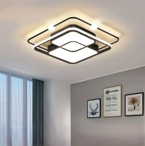 Lampa LED Sufitowa 50cmx50cm z 2 Kulami, z Regulacją 3 Barwy Światła Lampa LED Sufitowa 50cmx50cm z 2 Kulami, z Regulacją 3 Barwy Światła