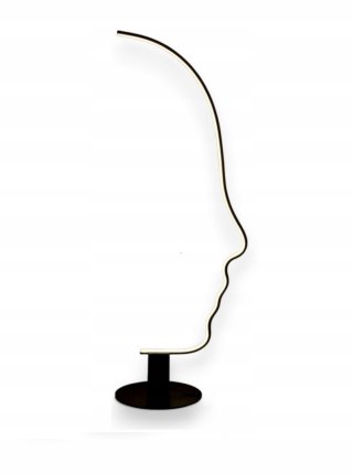 Lampa podłogowa LED kształt - twarz białe ciepłe światło, monochromatyczna