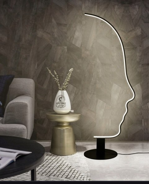Lampa podłogowa LED kształt - twarz białe ciepłe światło, monochromatyczna Lampa podłogowa LED kształt - twarz białe ciepłe światło, monochromatyczna