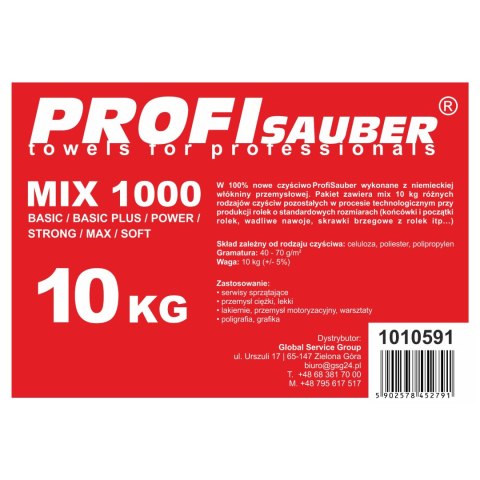 Ściereczki czyściwo włókninowe ProfiSauber różne rodzaje MIX 1000 - 10kg Ściereczki czyściwo włókninowe ProfiSauber różne rodzaje MIX 1000 - 10kg