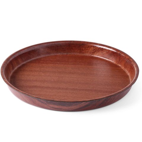 Taca kelnerska drewniana antypoślizgowa głęboka z rantem - okrągła śr. 42cm Taca kelnerska drewniana antypoślizgowa głęboka z rantem - okrągła śr. 42cm
