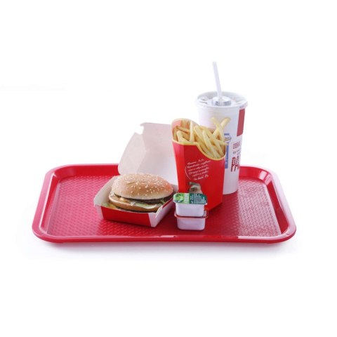 Taca z polipropylenu Fast Food 30.5x41.5cm - czerwona Taca z polipropylenu Fast Food 30.5x41.5cm - czerwona