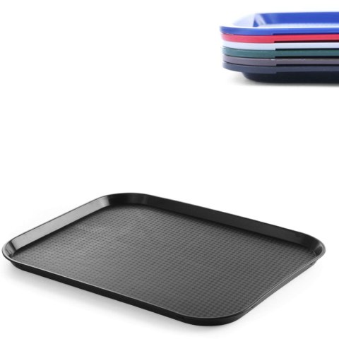 Taca z polipropylenu Fast Food 35x45cm - czarna Taca z polipropylenu Fast Food 35x45cm - czarna