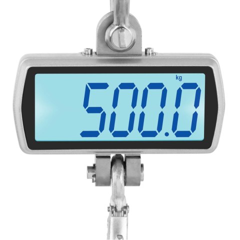 Waga hakowa wisząca magazynowa z pilotem duży wyświetlacz LCD 500 / 0.1 kg Waga hakowa wisząca magazynowa z pilotem duży wyświetlacz LCD 500 / 0.1 kg