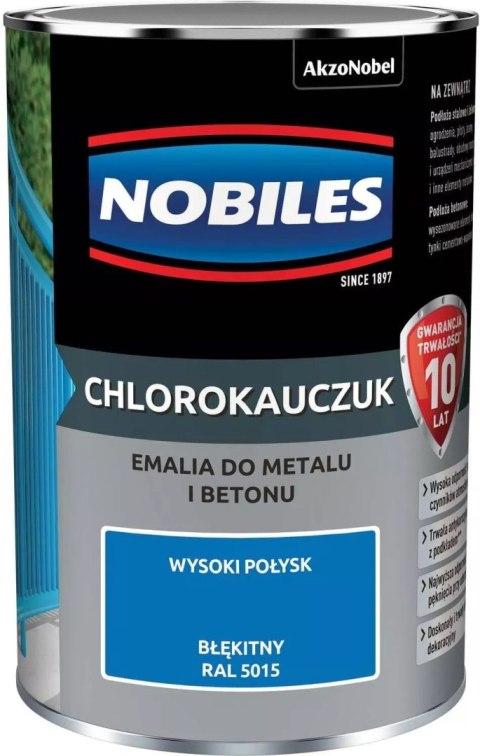 EMALIA CHLOROKAUCZUKOWA NIEBIESKI BŁĘ RAL 5015 0.9L NOBILES EMALIA CHLOROKAUCZUKOWA NIEBIESKI BŁĘ RAL 5015 0.9L NOBILES