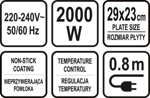 GRILL ELEKTRYCZNY 2200W LUND GRILL ELEKTRYCZNY 2200W LUND