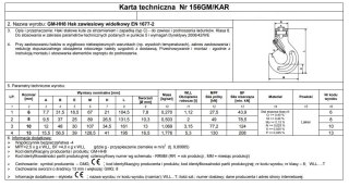 HAK ZAWIESIOWY WIDEŁKOWY Z ZABEZPIECZENIEM G8 8MM WLL2.0T UN