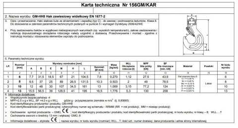 HAK ZAWIESIOWY WIDEŁKOWY Z ZABEZPIECZENIEM G8 8MM WLL2.0T UN HAK ZAWIESIOWY WIDEŁKOWY Z ZABEZPIECZENIEM G8 8MM WLL2.0T UN