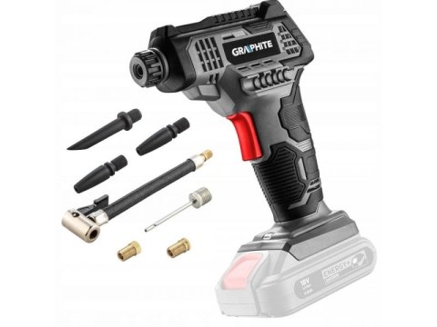 KOMPRESOR AKUMULATOROWY LCD 18 V 0*AH GRAPHITE KOMPRESOR AKUMULATOROWY LCD 18 V 0*AH GRAPHITE