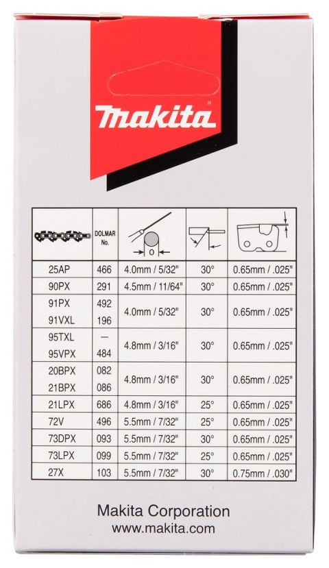 ŁAŃCUCH TNĄCY 21BPX 45CM 1.5MM 0.325' 72 OGN MAKITA ŁAŃCUCH TNĄCY 21BPX 45CM 1.5MM 0.325' 72 OGN MAKITA