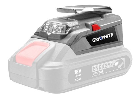 LATARKA AKUMULATOROWA 18V LI-LION Z WYJŚCIEM USB GRAPHITE LATARKA AKUMULATOROWA 18V LI-LION Z WYJŚCIEM USB GRAPHITE
