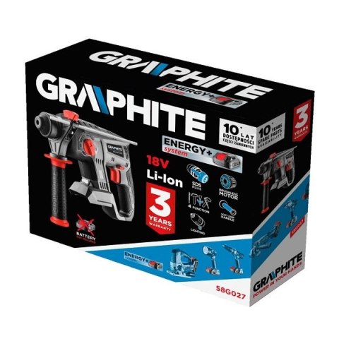 MŁOTOWIERTARKA 18V BEZSZCZ. BEZ AKUMULAT. GRAPHITE MŁOTOWIERTARKA 18V BEZSZCZ. BEZ AKUMULAT. GRAPHITE
