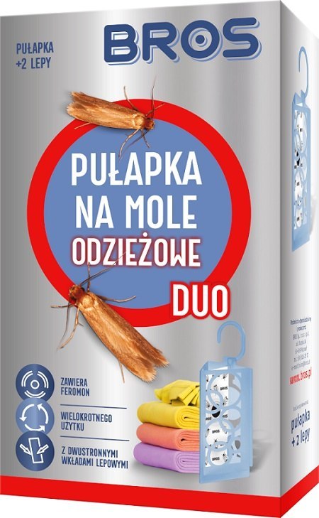 PUŁAPKA NA MOLE ODZIEŻOWE DUO + 2 WKŁADY BROS PUŁAPKA NA MOLE ODZIEŻOWE DUO + 2 WKŁADY BROS