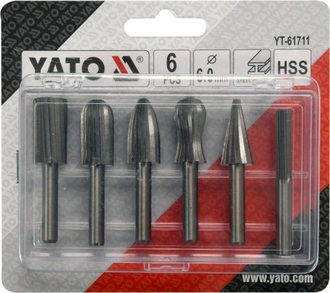FREZY TRZPIENIIOWE DO METALU FI 6MM 6 SZT. YATO FREZY TRZPIENIIOWE DO METALU FI 6MM 6 SZT. YATO