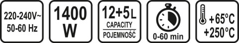 KOMBIWAR HALOGENOWY 17L, CZARNY LUND KOMBIWAR HALOGENOWY 17L, CZARNY LUND