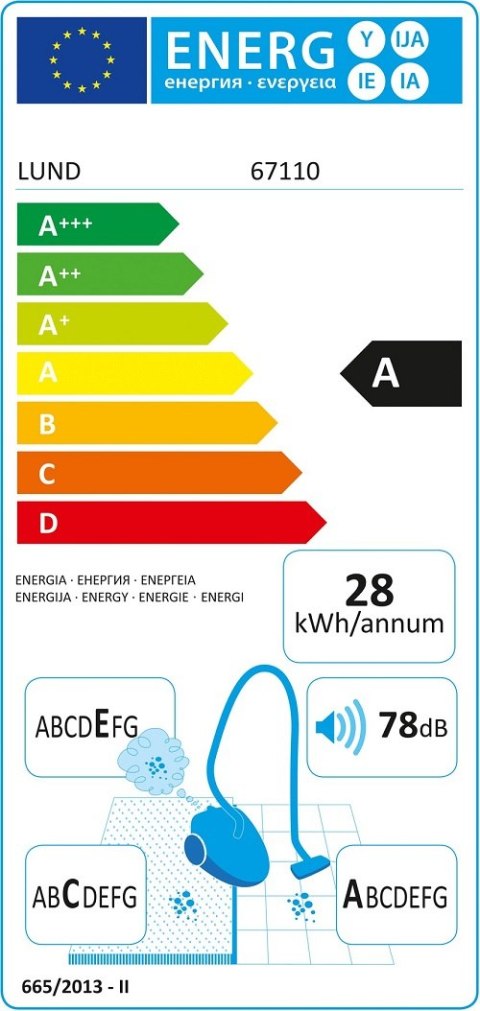 ODKURZACZ PIONOWY 800W 1L. LUND