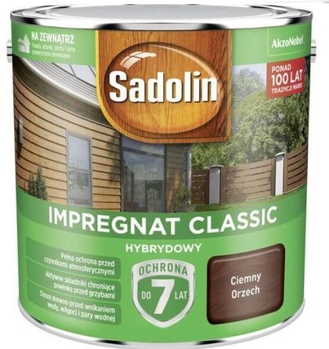 SADOLIN IMPREGNAT CLASSIC HYBRYDOWY 7 LAT ORZECH CIEMNY 2.5L SADOLIN SADOLIN IMPREGNAT CLASSIC HYBRYDOWY 7 LAT ORZECH CIEMNY 2.5L SADOLIN