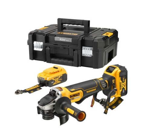 SZLIFIERKA KĄTOWA AKUMULATOROWA 125MM LR 18V 2*5.0AH TSTAK DEWALT SZLIFIERKA KĄTOWA AKUMULATOROWA 125MM LR 18V 2*5.0AH TSTAK DEWALT