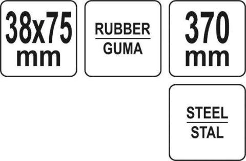 WAŁEK DOCISKOWY 75 MM Z UCHWYTEM STALOWYM YATO WAŁEK DOCISKOWY 75 MM Z UCHWYTEM STALOWYM YATO