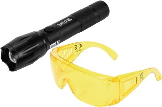 ZESTAW LATARKA UV AKUMULATOROWA 1W + OKULARY YATO