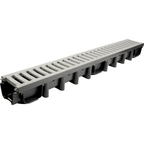 SYSTEM 1000*98 KANAŁ Z KRATĄ PVC A15 POPIEL UN SYSTEM 1000*98 KANAŁ Z KRATĄ PVC A15 POPIEL UN
