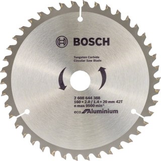 TARCZA PILARSKA ECO ALU 160*2.0/1.4*20 42T BOSCH
