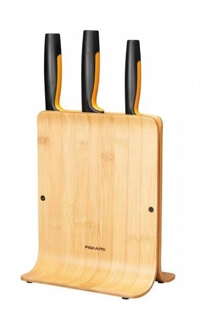 ZESTAW 3 NOŻY W BLOKU BAMBUSOWYM FISKARS ZESTAW 3 NOŻY W BLOKU BAMBUSOWYM FISKARS