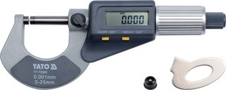 MIKROMETR 0-25MM Z WYŚWIETLACZEM CYFROWYM YATO