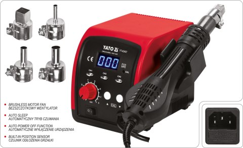 STACJA LUTOWNICZA HOT AIR 750W Z WYŚWIETLACZEM LED YATO STACJA LUTOWNICZA HOT AIR 750W Z WYŚWIETLACZEM LED YATO