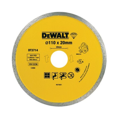 TARCZA DIAMENTOWA DO CIĘCIA PŁYTEK 110*20MM DEWALT TARCZA DIAMENTOWA DO CIĘCIA PŁYTEK 110*20MM DEWALT
