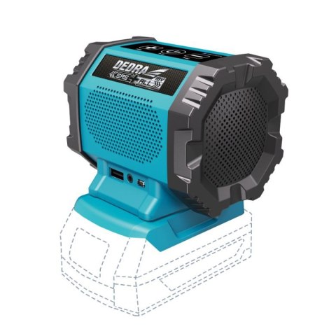 GŁOŚNIK AKUMULATOROWY BLUETOOTH 18V USB SAS DEDRA GŁOŚNIK AKUMULATOROWY BLUETOOTH 18V USB SAS DEDRA