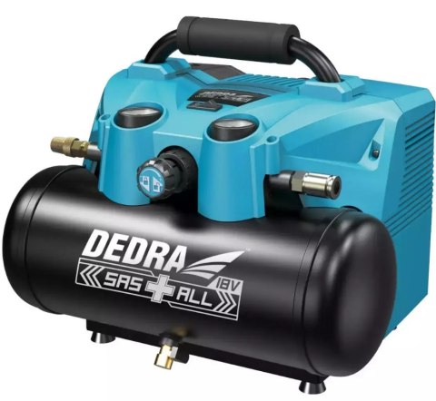 KOMPRESOR AKUMULATOROWY 6L 2*18V SAS DEDRA KOMPRESOR AKUMULATOROWY 6L 2*18V SAS DEDRA