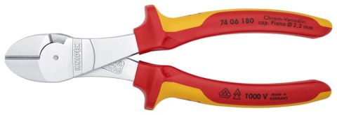SZCZYPCE TNĄCE BOCZNE O ZWIĘKSZONYM PRZEŁOŻENIU 180MM KNIPEX SZCZYPCE TNĄCE BOCZNE O ZWIĘKSZONYM PRZEŁOŻENIU 180MM KNIPEX
