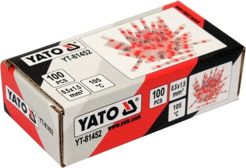 ZESTAW RUREK TERMOKURCZLIWYCH Z CYNĄ 0.5-1.5MM2., 100SZT YATO ZESTAW RUREK TERMOKURCZLIWYCH Z CYNĄ 0.5-1.5MM2., 100SZT YATO