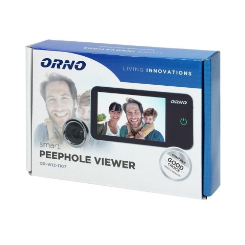 ELEKTRONICZNY WIZIER DO DRZWI 4' SREBRNY ORNO ELEKTRONICZNY WIZIER DO DRZWI 4' SREBRNY ORNO