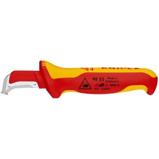 NÓŻ DO ŚCIĄGANIA IZOLACJI ZE STOPKĄ PROWADZĄCĄ 180MM KNIPEX