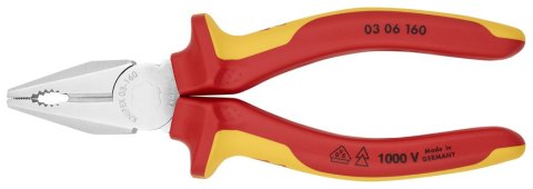 SZCZYPCE UNIWERSALNE IZOLOWANE VDE 160MM KNIPEX SZCZYPCE UNIWERSALNE IZOLOWANE VDE 160MM KNIPEX