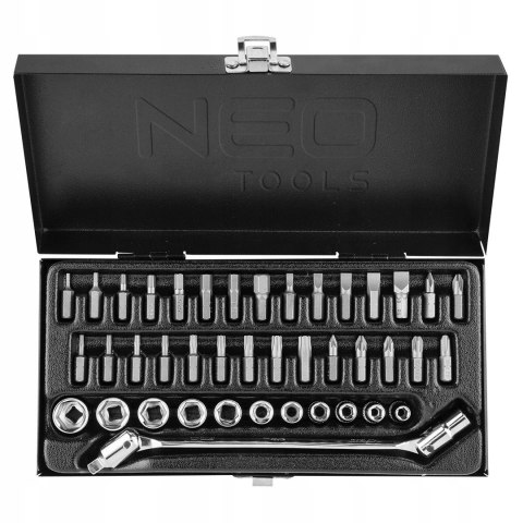 ZESTAW KLUCZY NASADOWYCH 1/4'' 41 CZEŚCI NEO ZESTAW KLUCZY NASADOWYCH 1/4'' 41 CZEŚCI NEO