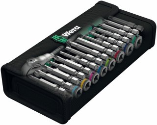 ZESTAW KLUCZY NASADOWYCH Z GRZECHOTKĄ ZYKLOP SPEED 1/4'' WERA