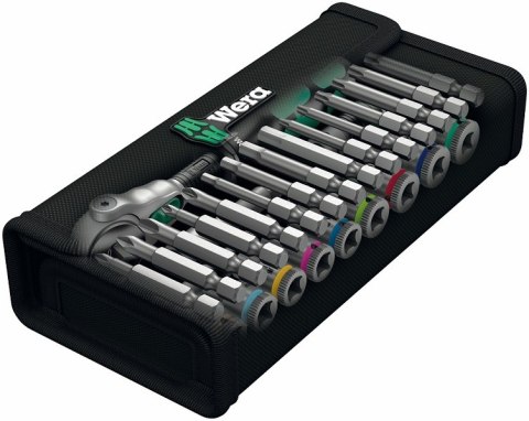 ZESTAW KLUCZY NASADOWYCH Z GRZECHOTKĄ ZYKLOP SPEED 1/4'' WERA ZESTAW KLUCZY NASADOWYCH Z GRZECHOTKĄ ZYKLOP SPEED 1/4'' WERA
