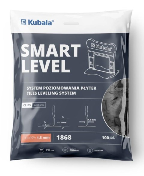 KLIPSY DO SYSTEMU POZIOMOWANIA PŁYTEK 100 SZTUK 1.5MM KUBALA KLIPSY DO SYSTEMU POZIOMOWANIA PŁYTEK 100 SZTUK 1.5MM KUBALA