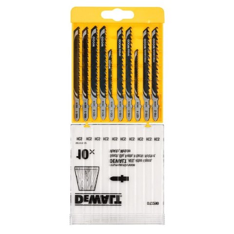 ZESTAW BRZESZCZOTÓW DO WYRZYNARKI DO DREWNA 10SZT. DEWALT ZESTAW BRZESZCZOTÓW DO WYRZYNARKI DO DREWNA 10SZT. DEWALT