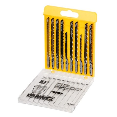 ZESTAW BRZESZCZOTÓW DO WYRZYNARKI DO DREWNA 10SZT. DEWALT ZESTAW BRZESZCZOTÓW DO WYRZYNARKI DO DREWNA 10SZT. DEWALT