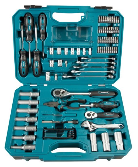 ZESTAW KLUCZY, BITÓW I NASADEK 1/4'', 1/2'' 87 EL. MAKITA ZESTAW KLUCZY, BITÓW I NASADEK 1/4'', 1/2'' 87 EL. MAKITA