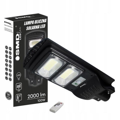 LAMPA LED ULICZNA SOLARNA 100W 6000K IP65 2000LM UN LAMPA LED ULICZNA SOLARNA 100W 6000K IP65 2000LM UN