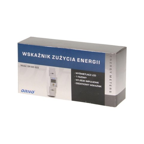 1-FAZOWY WSKAŹNIK ZUŻYCIA ENERGII 80A ORNO 1-FAZOWY WSKAŹNIK ZUŻYCIA ENERGII 80A ORNO