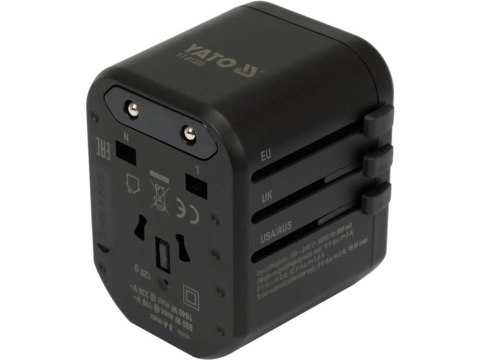 ADAPTER PODRÓŻNY UNIW. USB, USB-C 18W YATO ADAPTER PODRÓŻNY UNIW. USB, USB-C 18W YATO