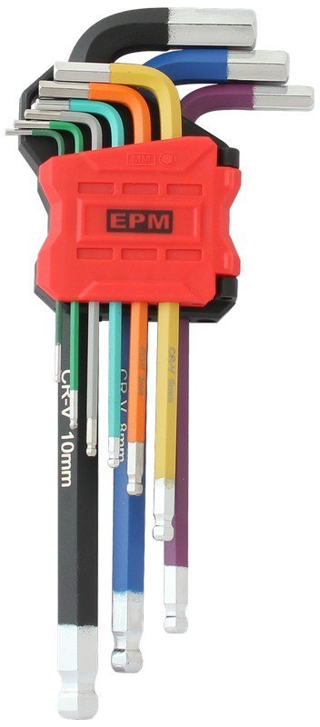 KOMPLET KLUCZY IMBUSOWYCH Z KULKĄ RED LINE 9 SZT EPM KOMPLET KLUCZY IMBUSOWYCH Z KULKĄ RED LINE 9 SZT EPM