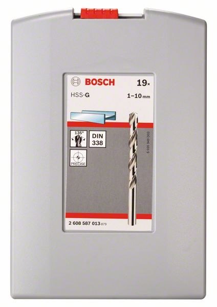 KOMPLET WIERTEŁ DO METALU HSS-G ZESTAW 19 SZT BOSCH KOMPLET WIERTEŁ DO METALU HSS-G ZESTAW 19 SZT BOSCH