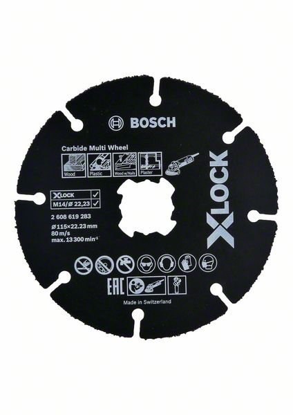 TARCZA TNĄCA X-LOCK CARBIDE MULTI WHEEL 115*1*22.23 BOSCH TARCZA TNĄCA X-LOCK CARBIDE MULTI WHEEL 115*1*22.23 BOSCH